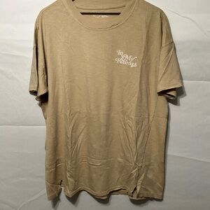 Aerie Tan Short Sleeve Tee with Text